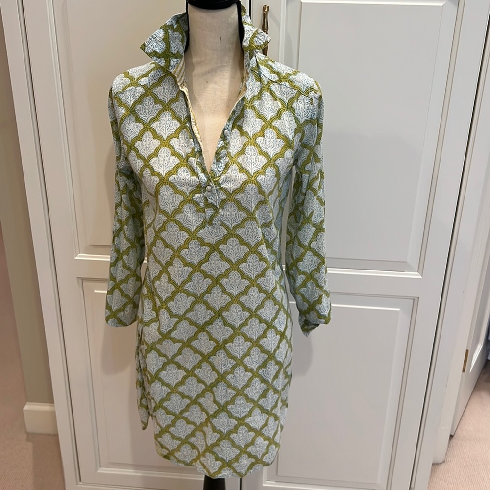 Roller Rabbit Tunic - Button Placket And Contrast… - image 1